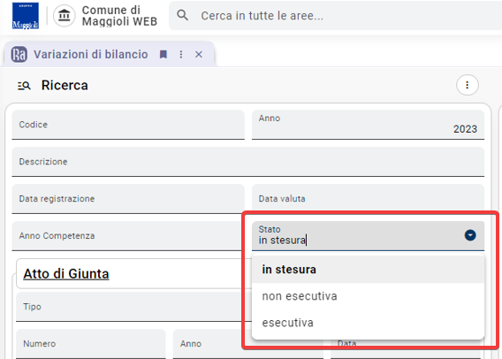 Variazioni di bilancio
