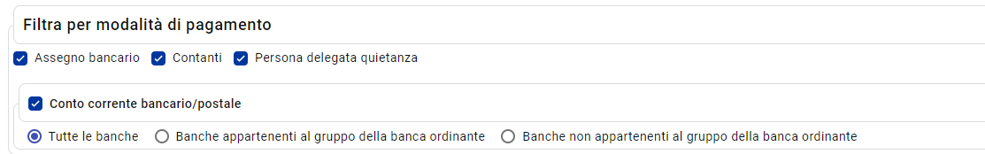 Filtri aggiuntivi