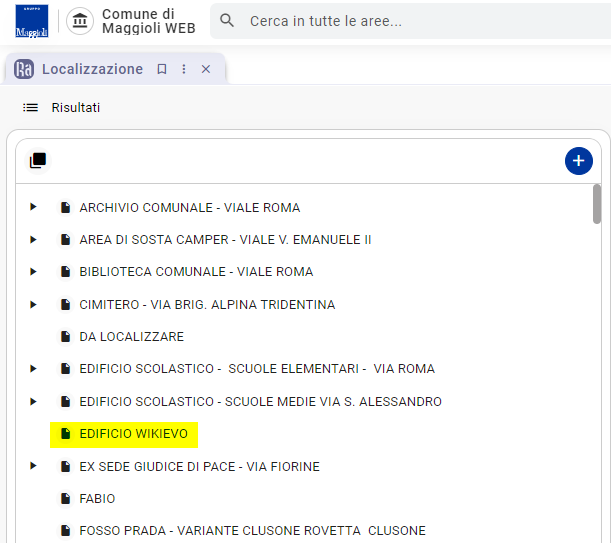 Localizzazione dei beni