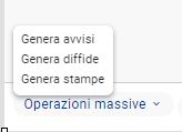 Operazioni massive - genera stampe