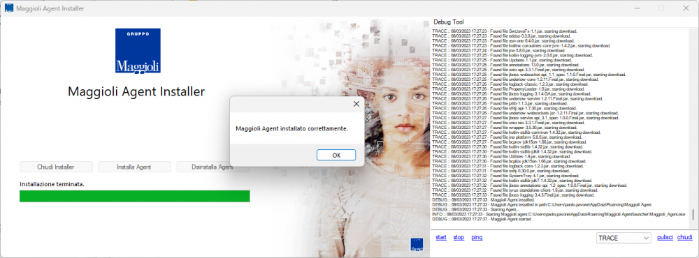 Log Maggioli Agent Installer