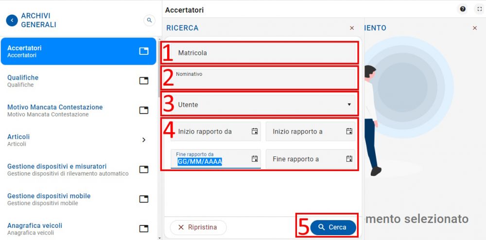 Gestione accertatori