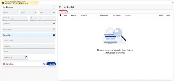 Richieste accertamenti anagrafici