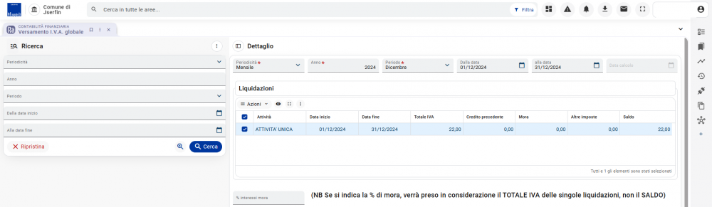 Versamento globale