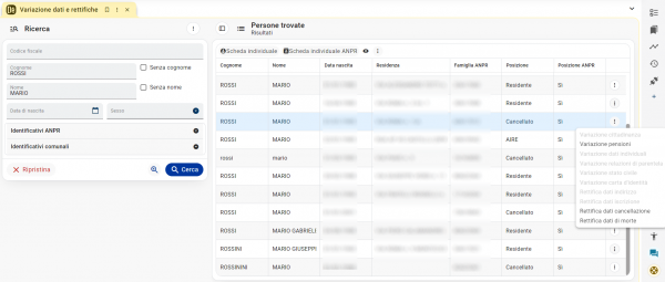 Variazione dati e rettifiche: tipologie di variazioni e rettifiche