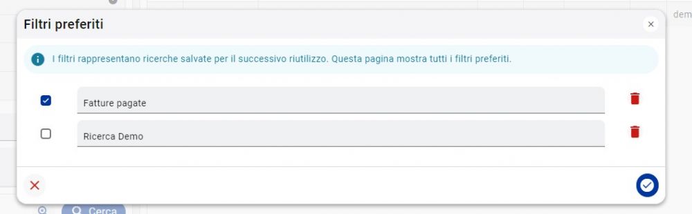 Salva ricerca corrente