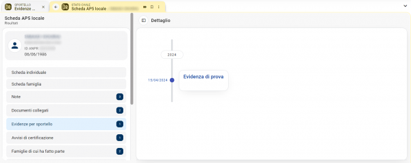 Evidenze per sportello