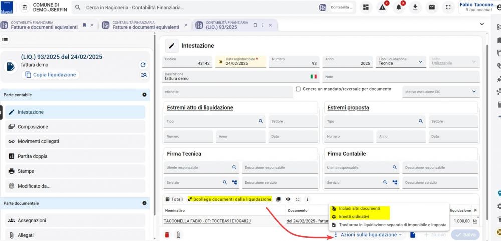 Liquidazioni-Accentratore
