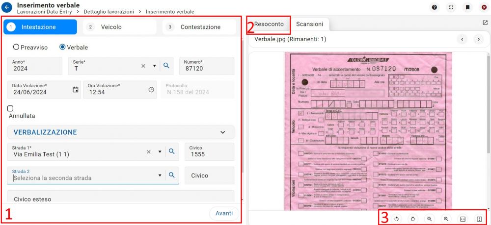 Dataentry violazione