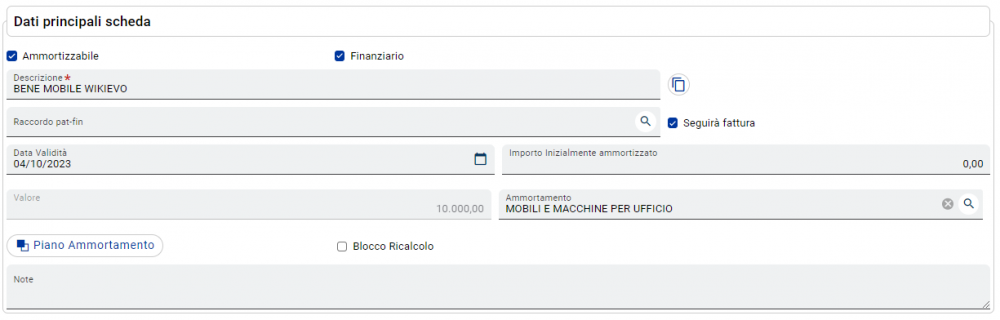 Beni mobili-Accentratore