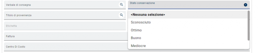 Inserimento beni