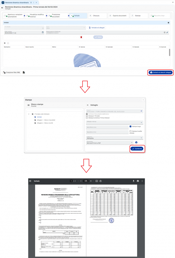 Stampa Verbale ed Elenchi Allegati