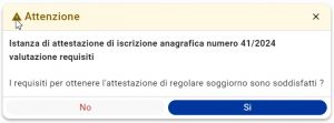 Attestazioni Iscrizione Anagrafica / Soggiorno Permanente