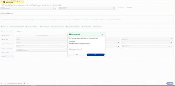 Indicazione di variabile modificativa