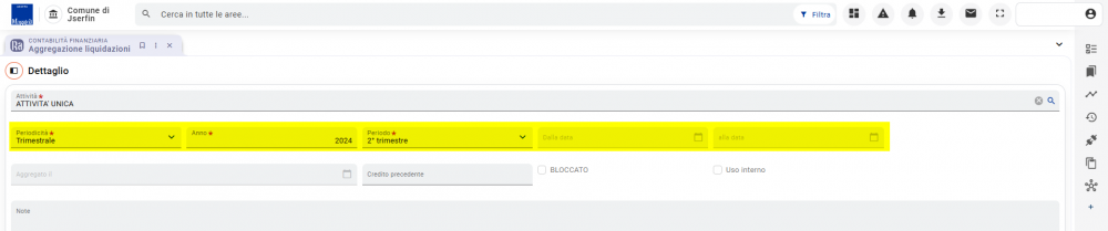 Aggrega liquidazioni