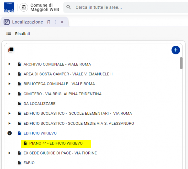 Localizzazione dei beni