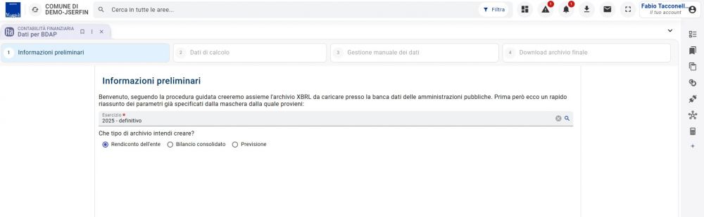 Conto del bilancio