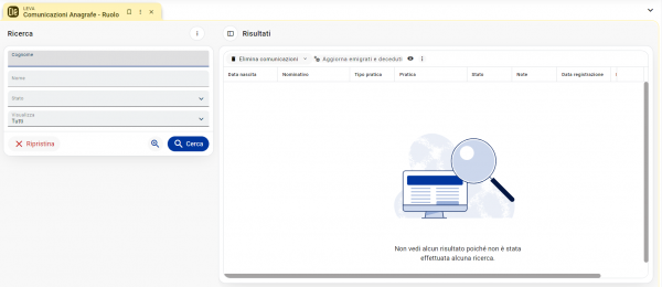 Comunicazioni anagrafe-ruolo