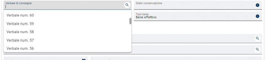Inserimento beni