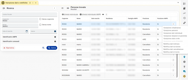 Variazione dati e rettifiche: tipologie di variazioni e rettifiche