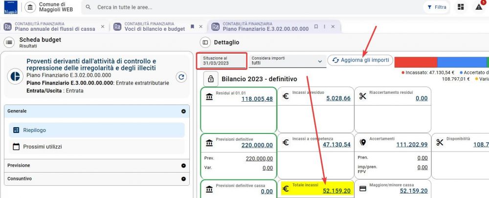 Piano annuale dei flussi di cassa