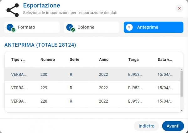 Esportazione griglia