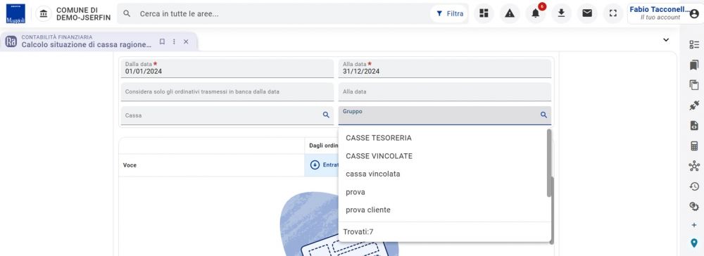 Situazione di cassa