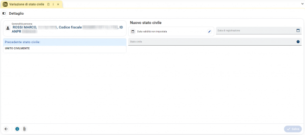 Variazione di stato civile