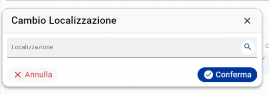 Cambio localizzazione e consegnatario