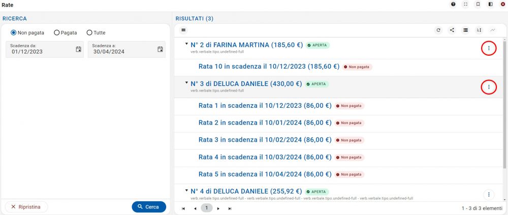 Gestione rate