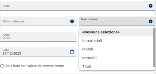 Ricerche e gestione beni
