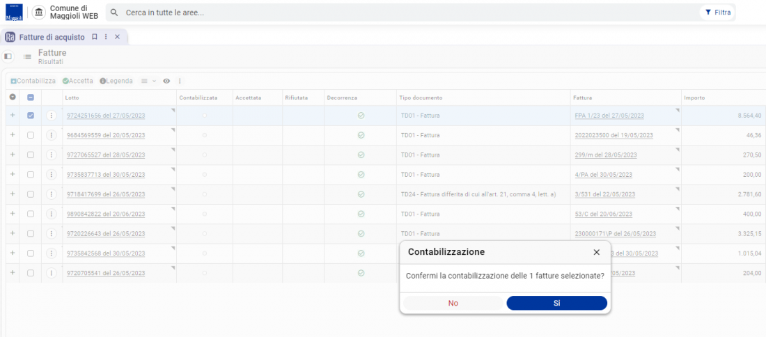 Archivio fatture