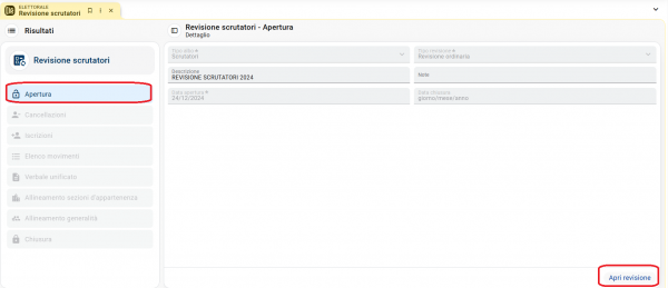 Revisione Albo Scrutatori
