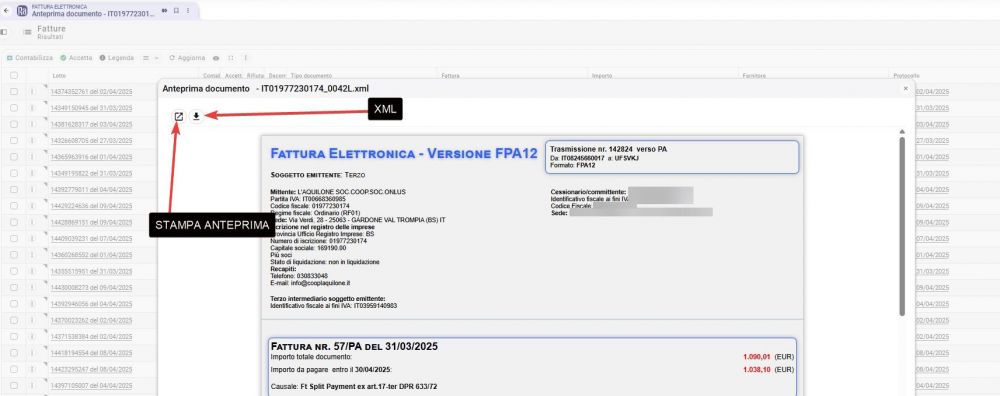 Archivio fatture