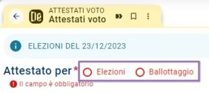 Attestati di voto