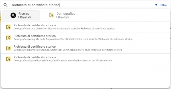 Certificazioni storiche