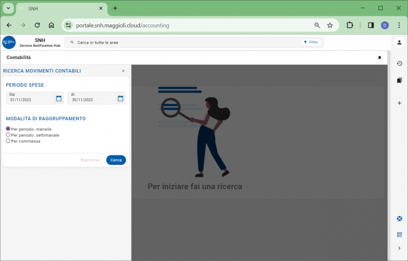 Contabilità - ricerca movimenti