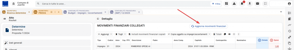 Impegni-Accertamenti-Prenotazioni (da determine)