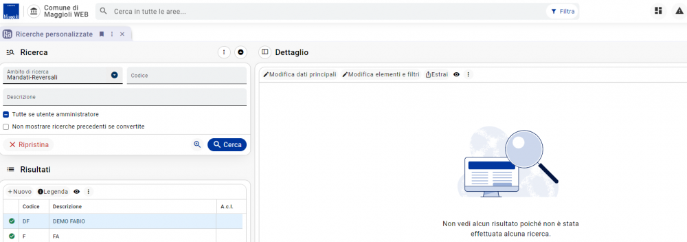 Ricerche personalizzate
