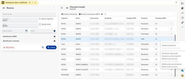 Variazione dati e rettifiche: tipologie di variazioni e rettifiche