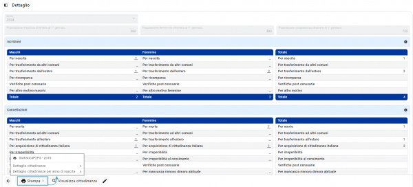 Statistiche istat annuali