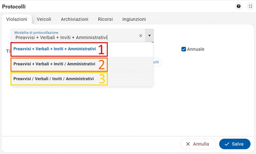 Gestione protocolli