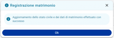 Comunicazione dallo Stato Civile: matrimonio